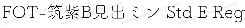FOT-筑紫B見出ミン Std E Regular字体转换